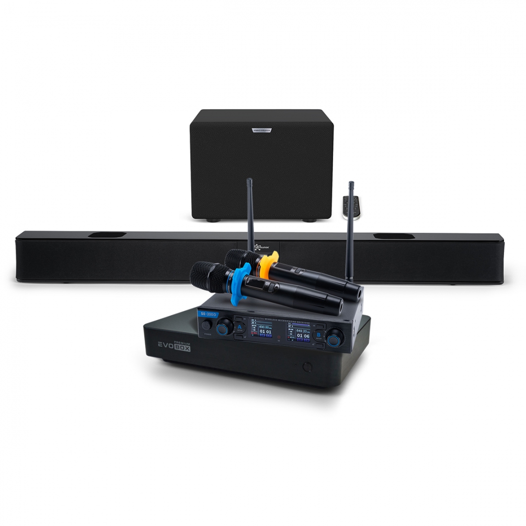 Hi-End караоке-система EVOBOX Premium + EvoSoundBar (саундбар с караоке) в Дубне