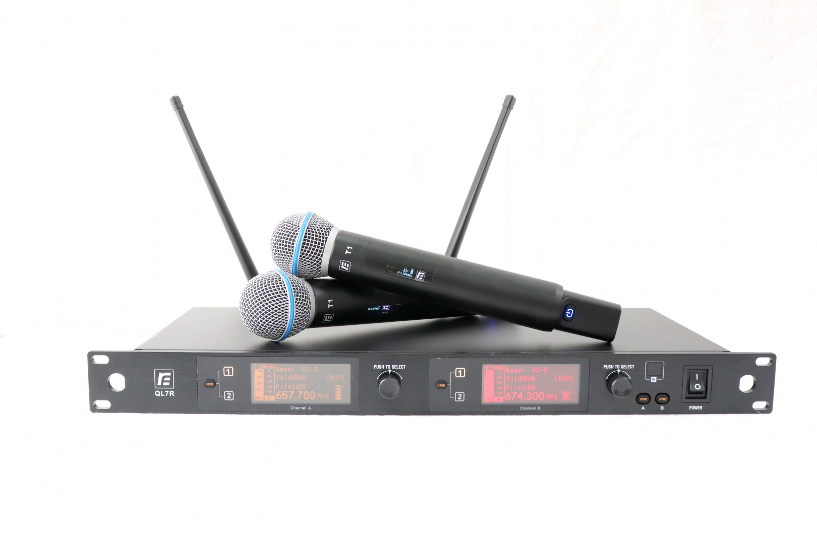 RFIntell QL7R/T1-B 720,500-754,000 МГц 2-канальная радиосистема с 2-мя ручными микрофонами в Дубне