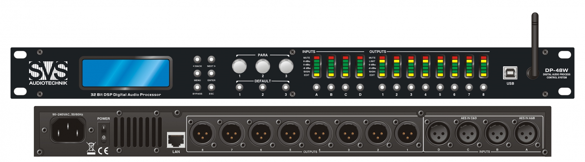 SVS Audiotechnik DP-48W Цифровой процессор: 4 входа 8 выходов в Дубне