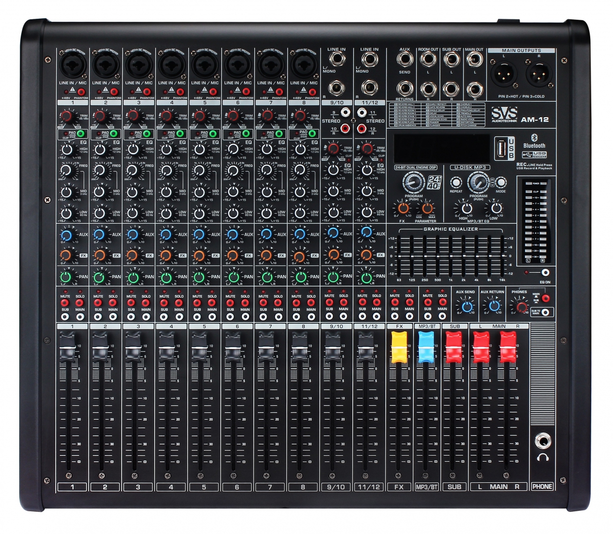 SVS Audiotechnik mixers AM-12 Микшерный пульт аналоговый, 12-канальный в Дубне